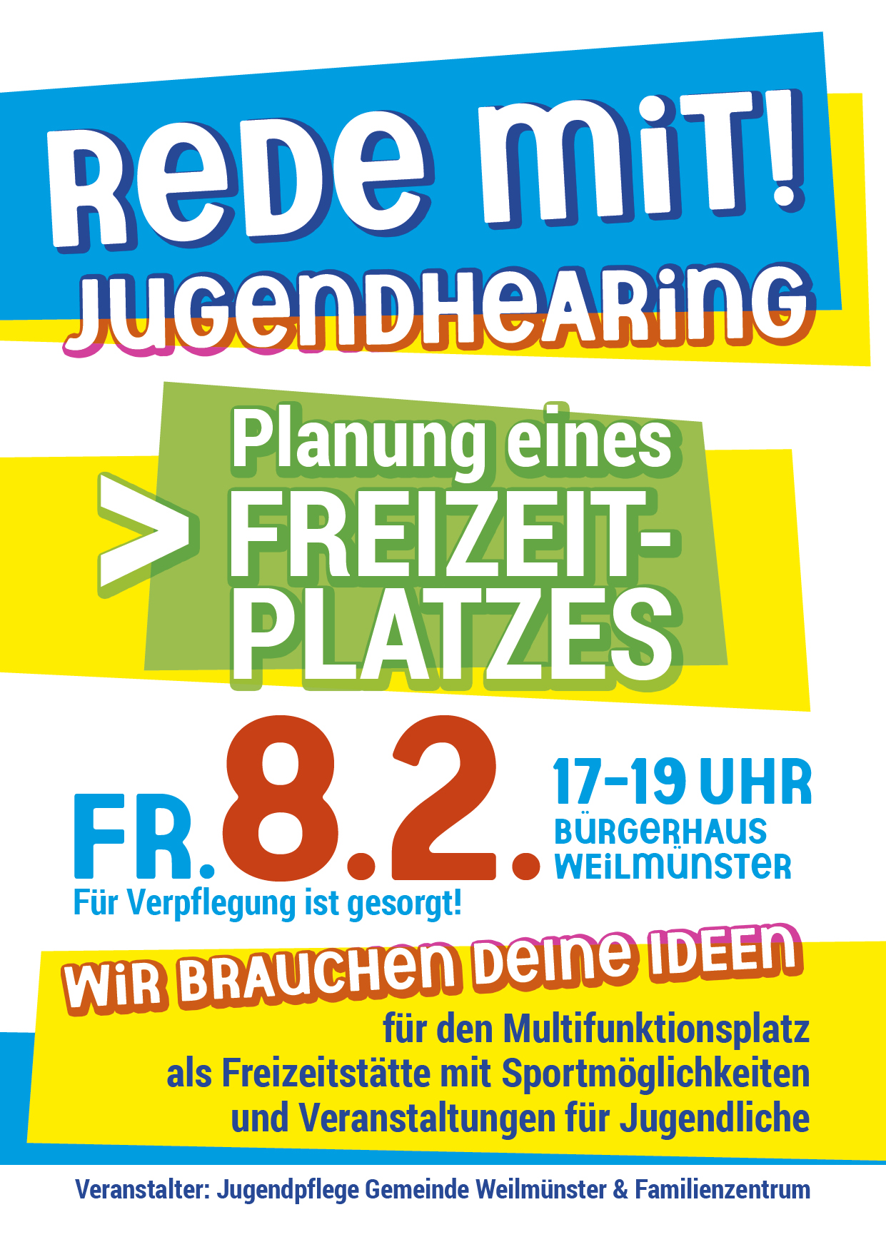 Jugendpflege Weilmuenster Plakat Jugendhearing Freizeitplatz 