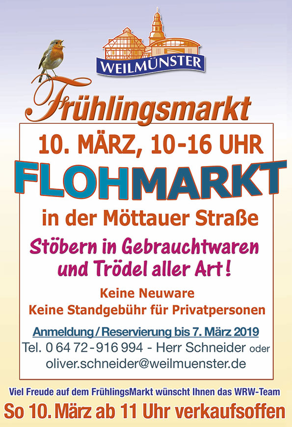 WN flohmarkt 2019 fruehling plakat