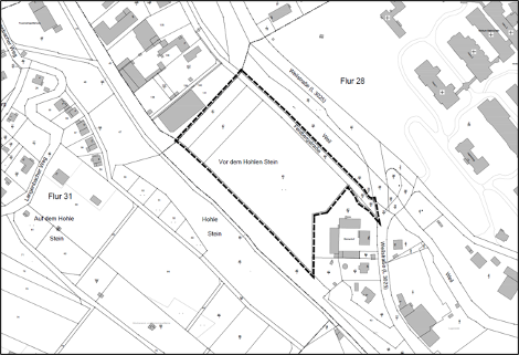 Karte Bauleitplanung Feldbergstrasse 03 2023 / genordet, ohne Maßstab