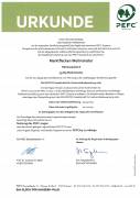 Urkunde zum PEFC-Zertifikat für die Gemeinde Weilmünster